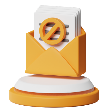 Spam Email  3D Icon