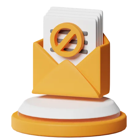 Spam Email  3D Icon