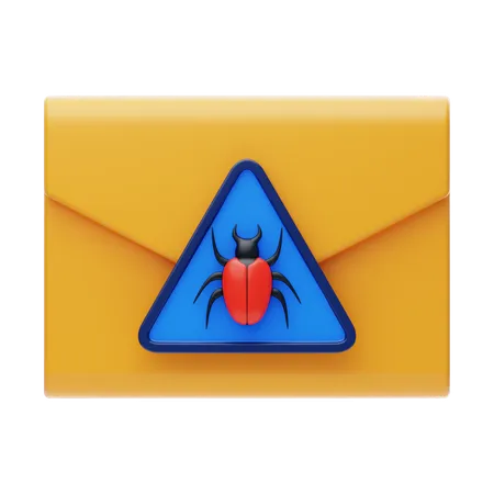 Email Virus Threat 3 D Icon Spam Email Virus 3 D Icon 3D Icon