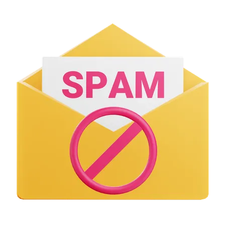 3 D Email Spamming Illustration With Transparent Background 3D Icon