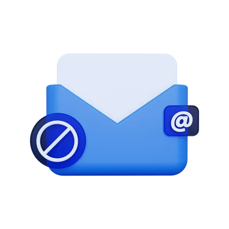 Spam Mail Symbol Konzept 3D Illustration