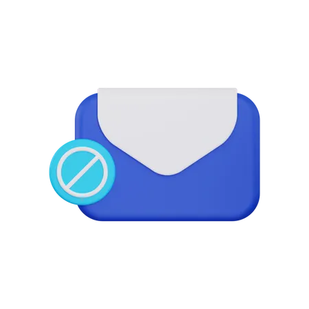 Spam Mail Icon Concept 3D Illustration