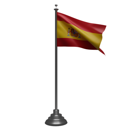 Spanische Flagge  3D Illustration