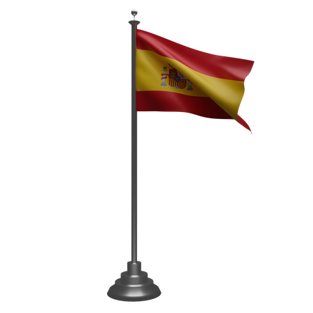 Spanish Flag 3D Illustration