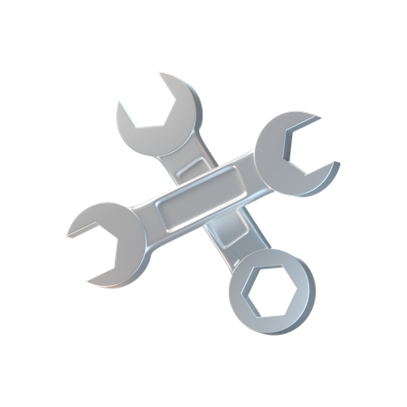 Spanner And Wrench  3D Icon