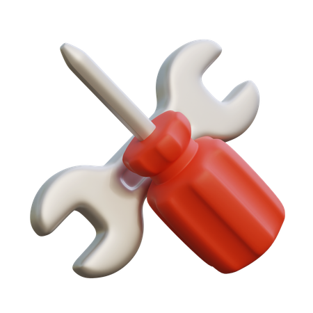 Spanner With Screwdriver  3D Icon