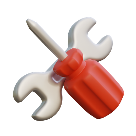 Spanner With Screwdriver  3D Icon