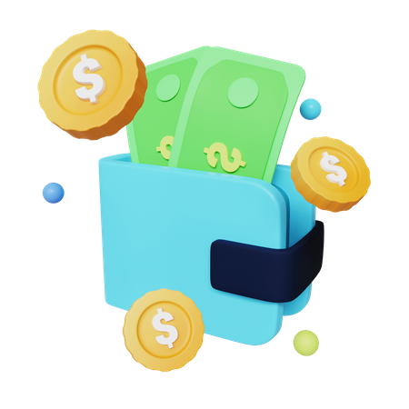 Geldbörse sparen  3D Icon