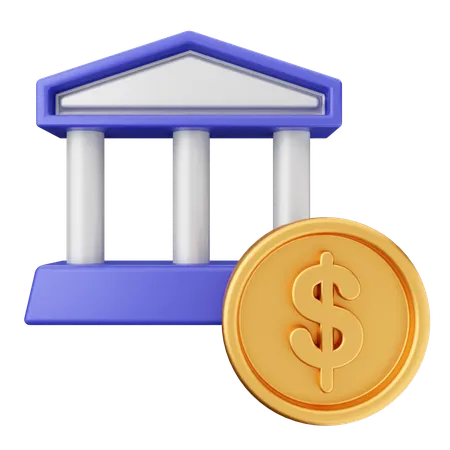 Geldbank  3D Icon