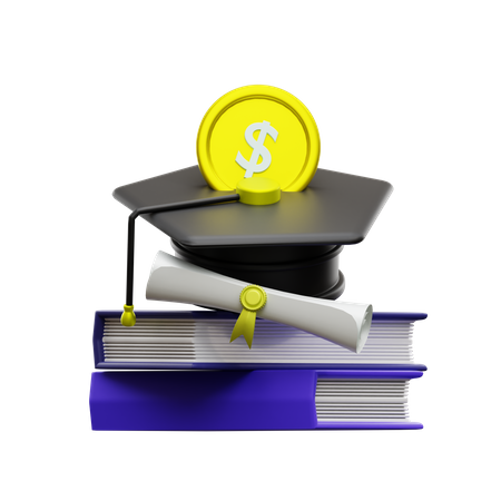 Sparen für die Ausbildung  3D Icon