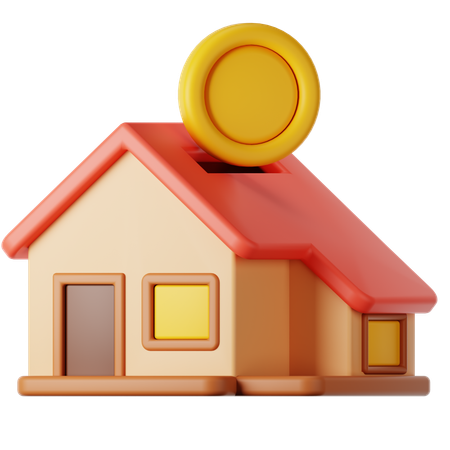 Sparen fürs Haus  3D Icon