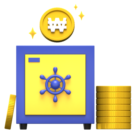 Sparen Sie Geld mit Won  3D Icon