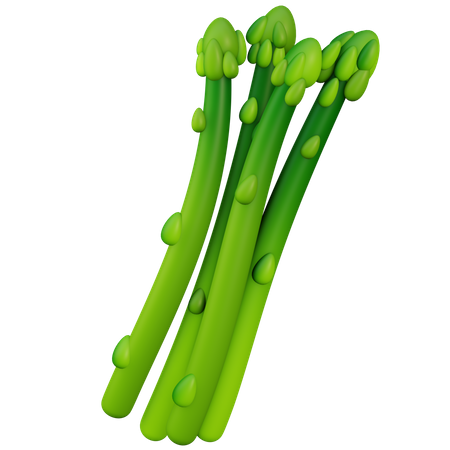 Spargel  3D Illustration