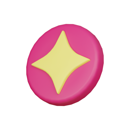 Sparkle Circle Abstract Shape  3D Icon