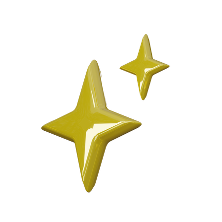 Sparkle effect  3D Icon