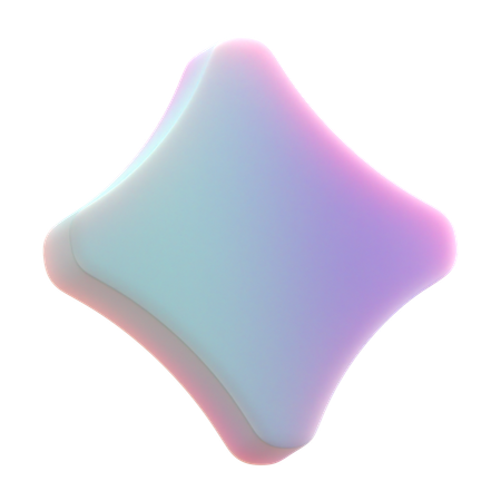 Sparkle Rounded  3D Icon