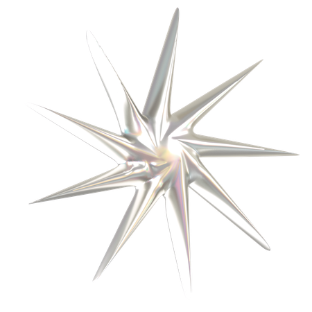 Sparkle Star Holographic  3D Icon