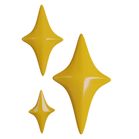 Sparkle stars  3D Icon