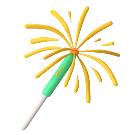 Sparkler  3D Icon