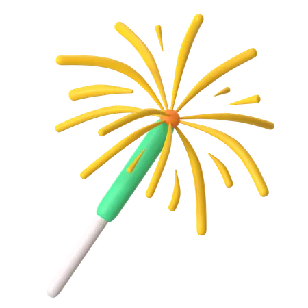 Sparkler  3D Icon