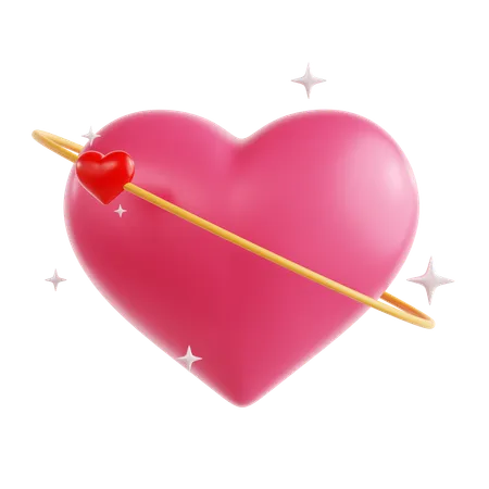 Sparkling Heart  3D Icon