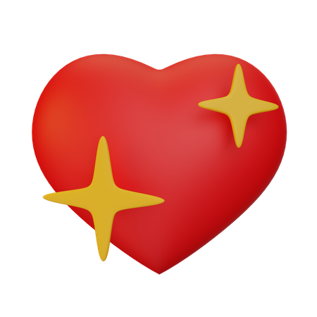 Sparkling heart  3D Icon