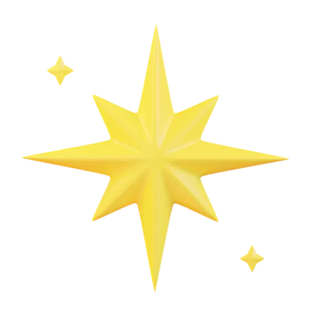 Sparkling Star  3D Icon