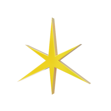 Sparkling Star  3D Icon