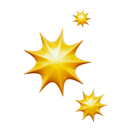 Sparkling Stars  3D Icon