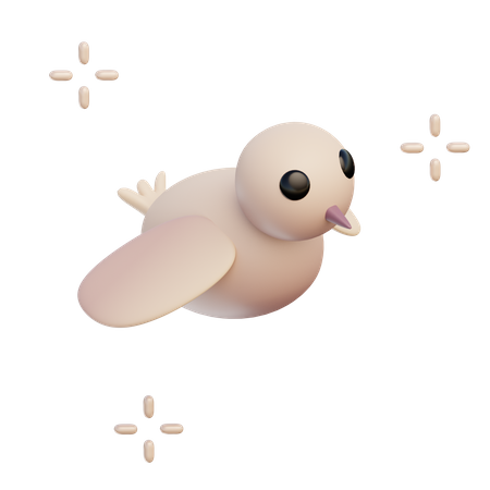 Sparrow 3D Illustration