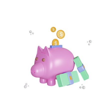 Sparschwein  3D Illustration