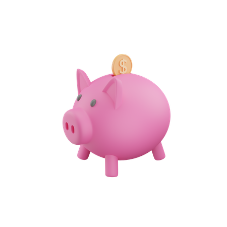 Sparschwein  3D Illustration