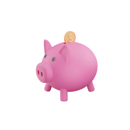 Sparschwein  3D Illustration