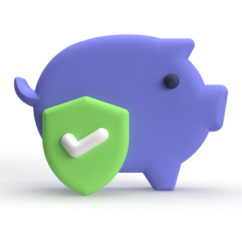 Sparschwein Sicherheit  3D Icon