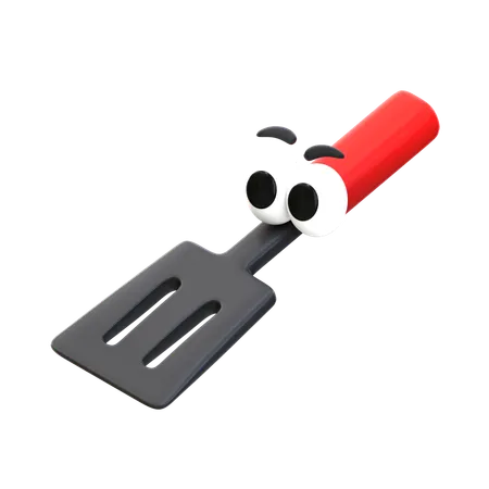 Dessin animé de spatule  3D Icon