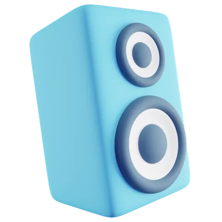 Speaker 3 D Icon With Blue Color 3D Icon
