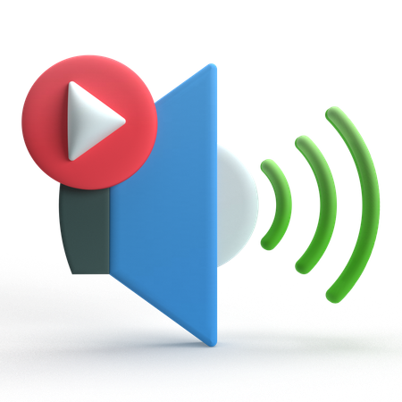 Speaker  3D Icon
