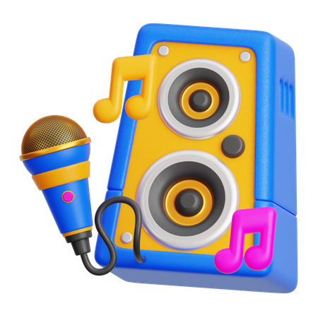 Speaker And Microphone  3D Icon