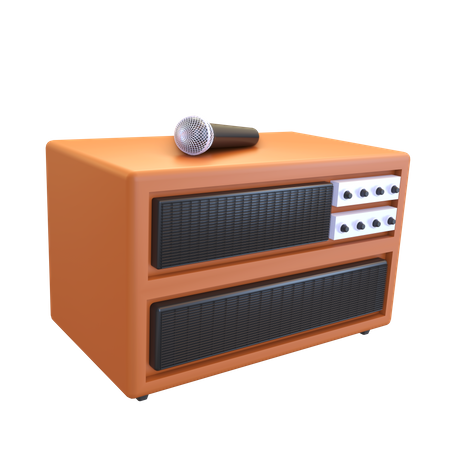 Speaker and microphone  3D Icon