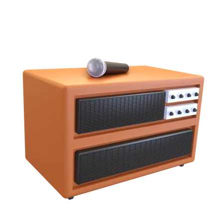 Speaker and microphone 3D Illustration