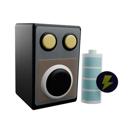 Speaker Battery  3D Icon