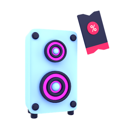 Speaker Discount  3D Icon