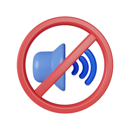 Speaker Mute  3D Icon