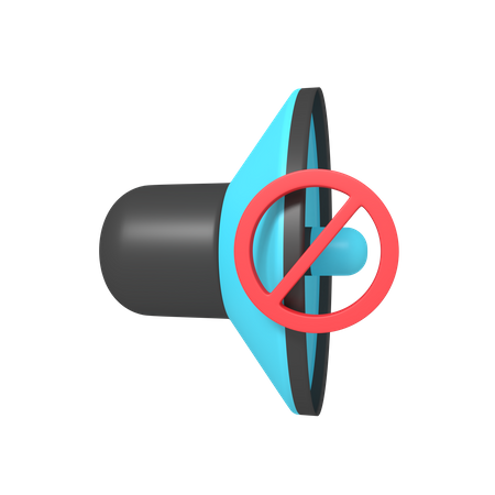 Speaker Mute  3D Icon