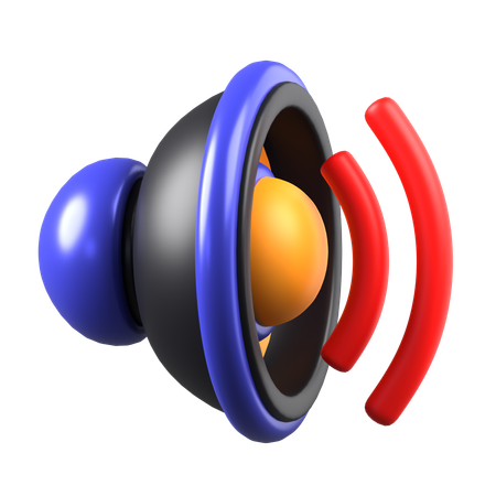 Speaker Sound  3D Icon