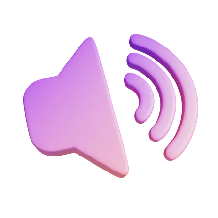 Speaker Symbol 3D Illustration