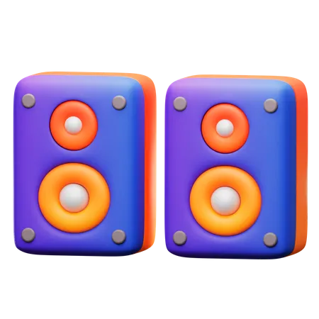 Speakers  3D Icon