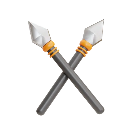 Spear Cross 3D Icon