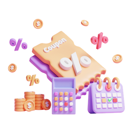 Special Discount Coupon  3D Icon
