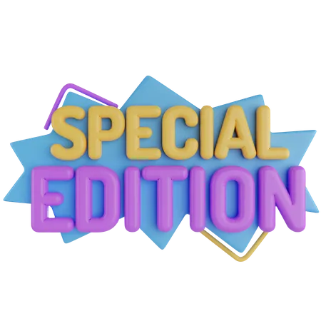 Special Edition 3 D Text 3D Icon